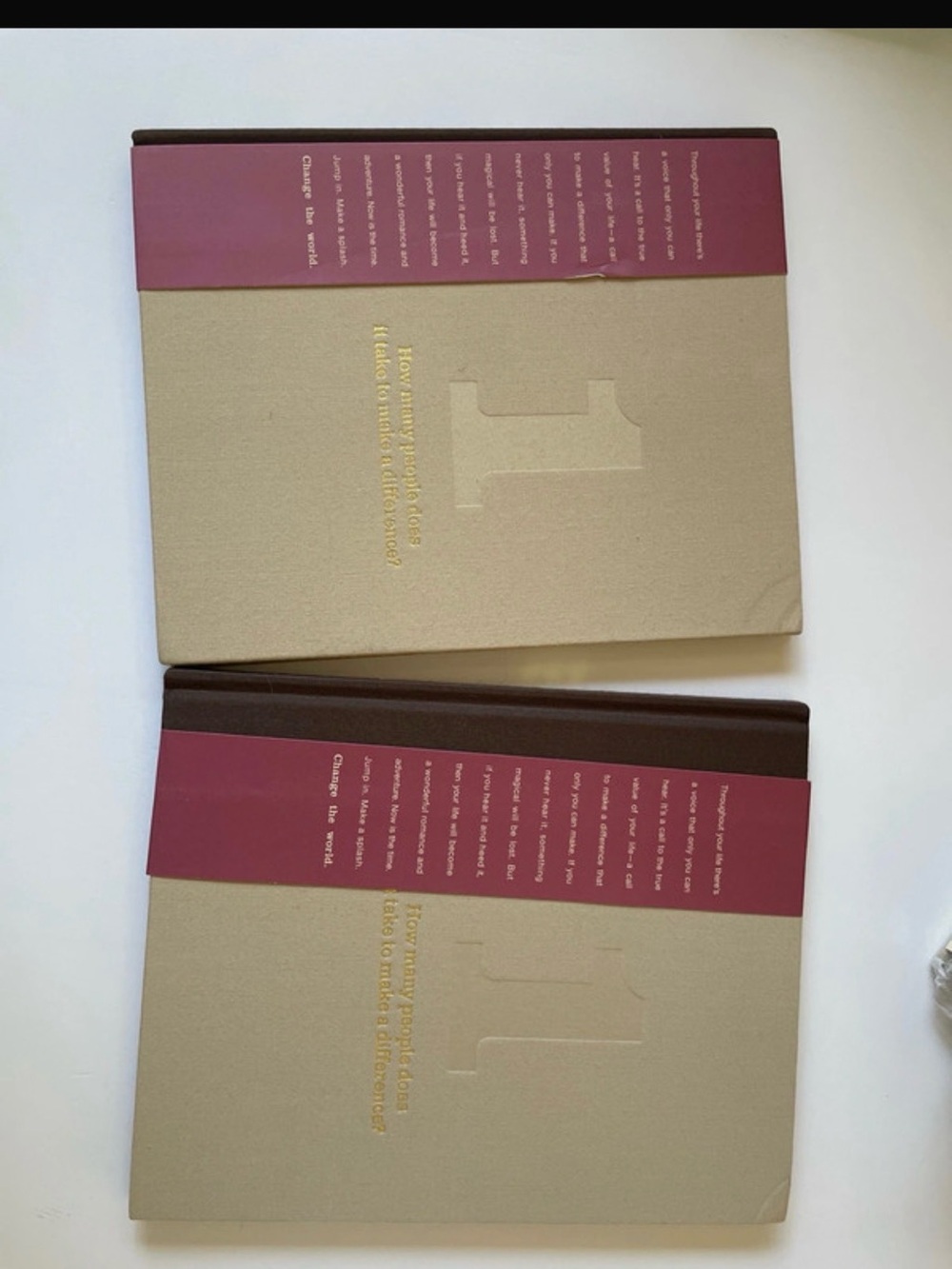 Starbucks Beige and Burgundy Hardcover Coffee Table Books